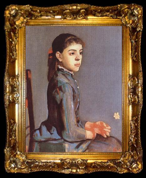 framed  Ferdinand Hodler Portrait of Louise-Delphine Duchosal, ta009-2